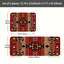 Tapis de cuisine rouge antidérapant à motif géométrique rouge 2 pièces
