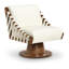 Fauteuil d'appoint pivotant en cuir Quinton-80623748-80623751