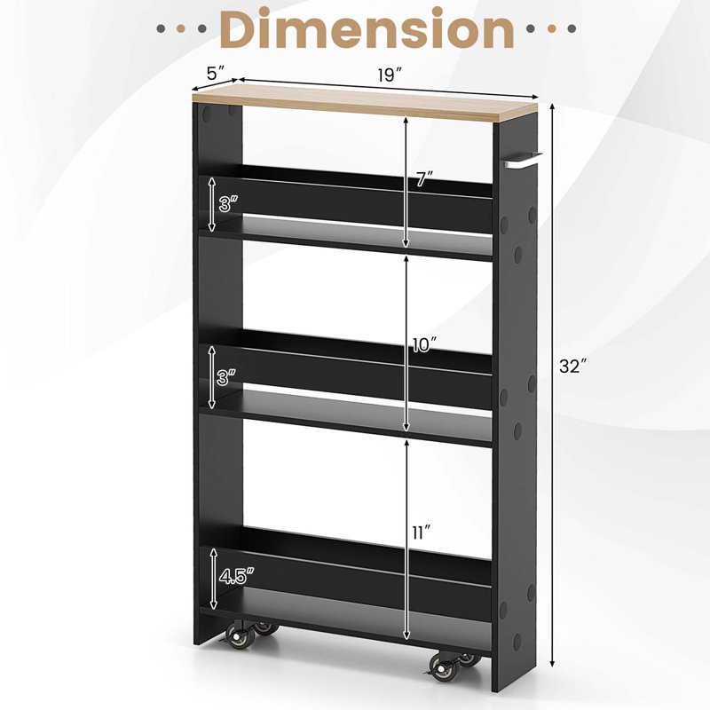 32'' H x 19'' W Utility Cart with Wheels