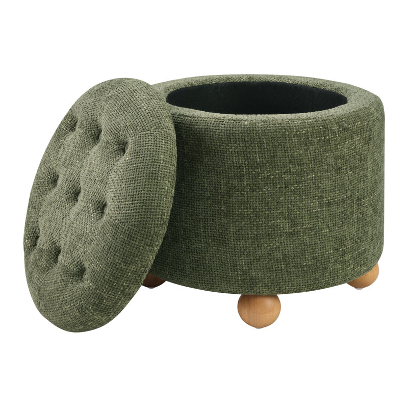 Repose-pieds avec rangement Naomi, Vert