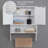 Over The Toilet Storage Cabinet with 2 Doors and Adjustable Shelves, Farmhouse Style, White