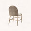 Ensemble de chaises de salle à manger Farmhouse avec dossier en rotin et structure en fer, ensemble de 2