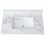 Comptoir de meuble-lavabo 37 po x 22 po - Le meuble-lavabo encastré en céramique blanc fritté complète les plateaux de style rectangulaire avec une armoire standard de l 36 po x P 21 po-1153319235