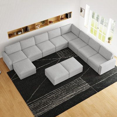 Oversized Modular Corner Sectional U Shaped Sectional Sofa With Storage Ottman