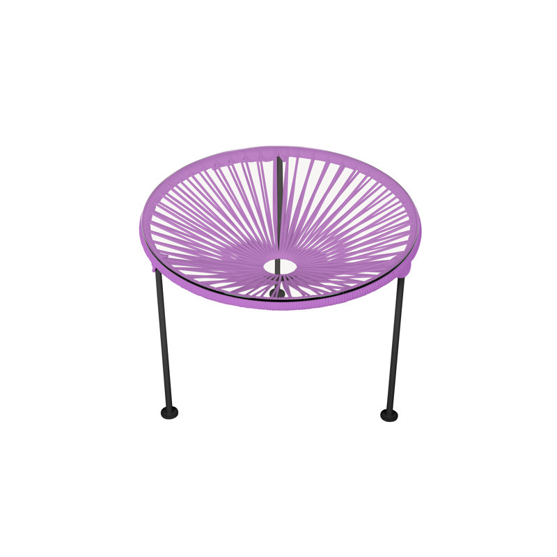 Table basse intérieure / extérieure Zicatela, Orchidée, Noir