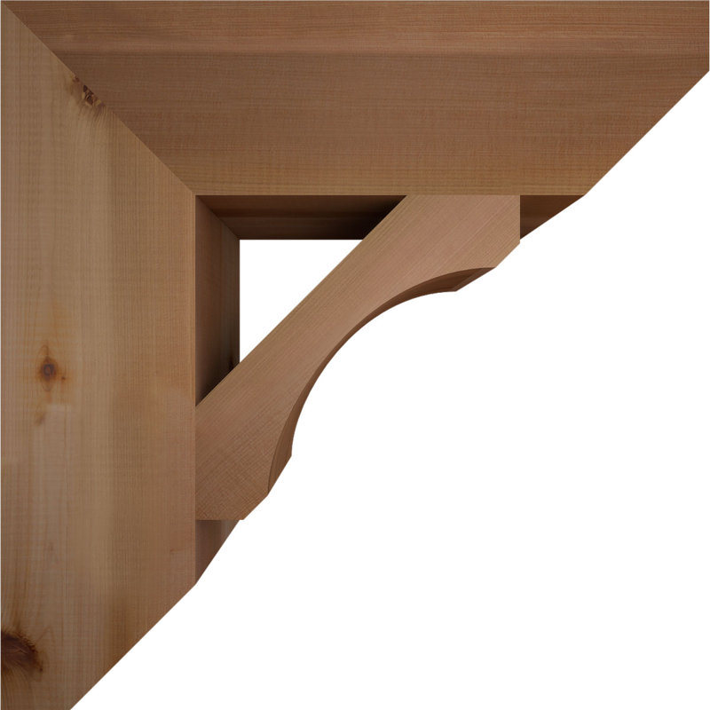 Support en bois / corbeau, Cèdre rouge de l'Ouest (lisse), H 22 po x l 5,5 po x P 22 po