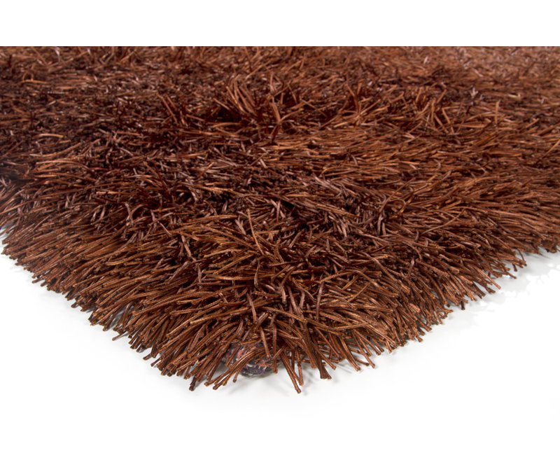 Bensonhurst Handmade Shag Area Rug, Rectangle 7'9" x 10'6", Rust