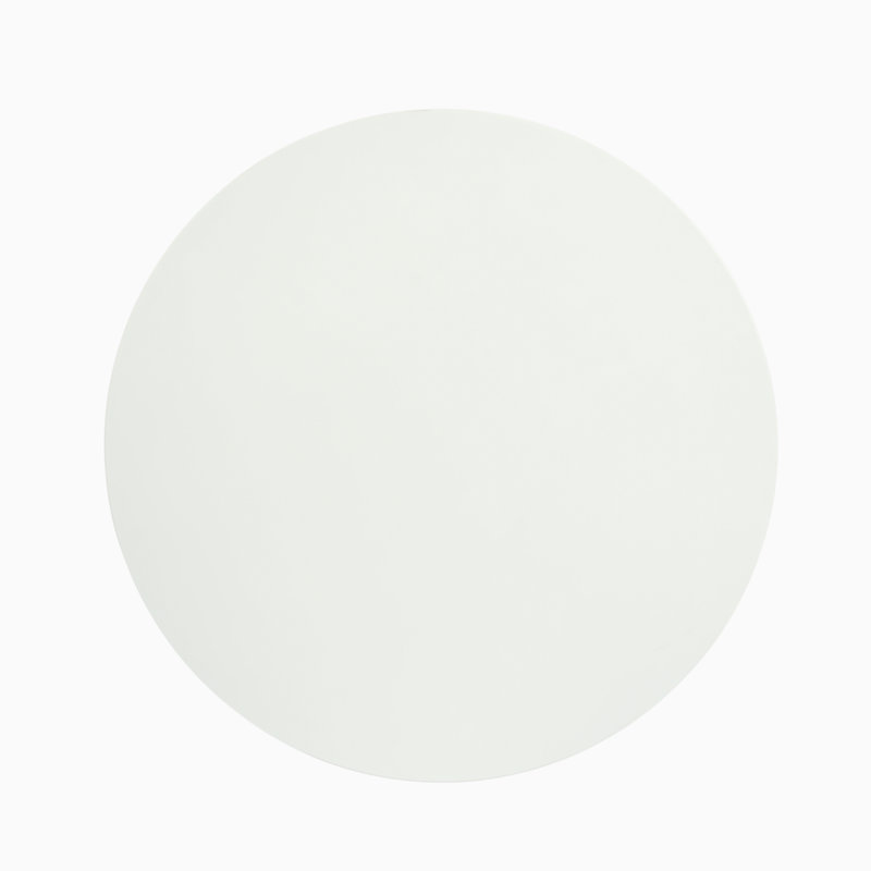 Table de salle à manger ronde moderne avec base en métal parfaite pour les salles à manger, les réunions et les salles de conférence