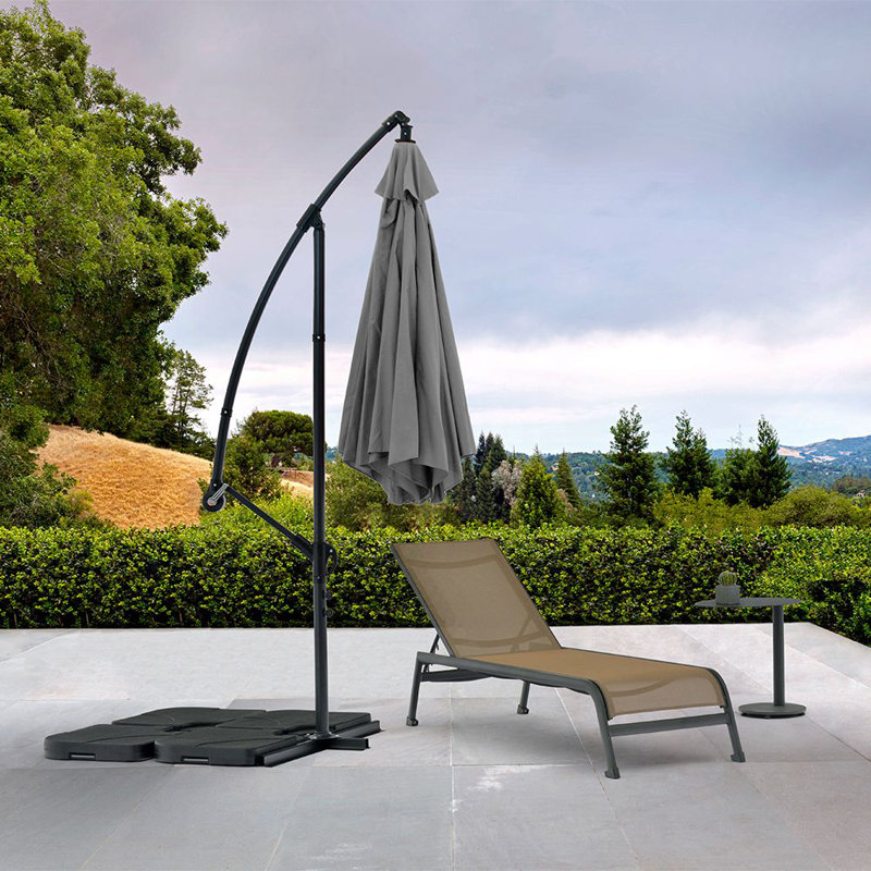 Parasol en porte-à-faux Landgrove, Gris