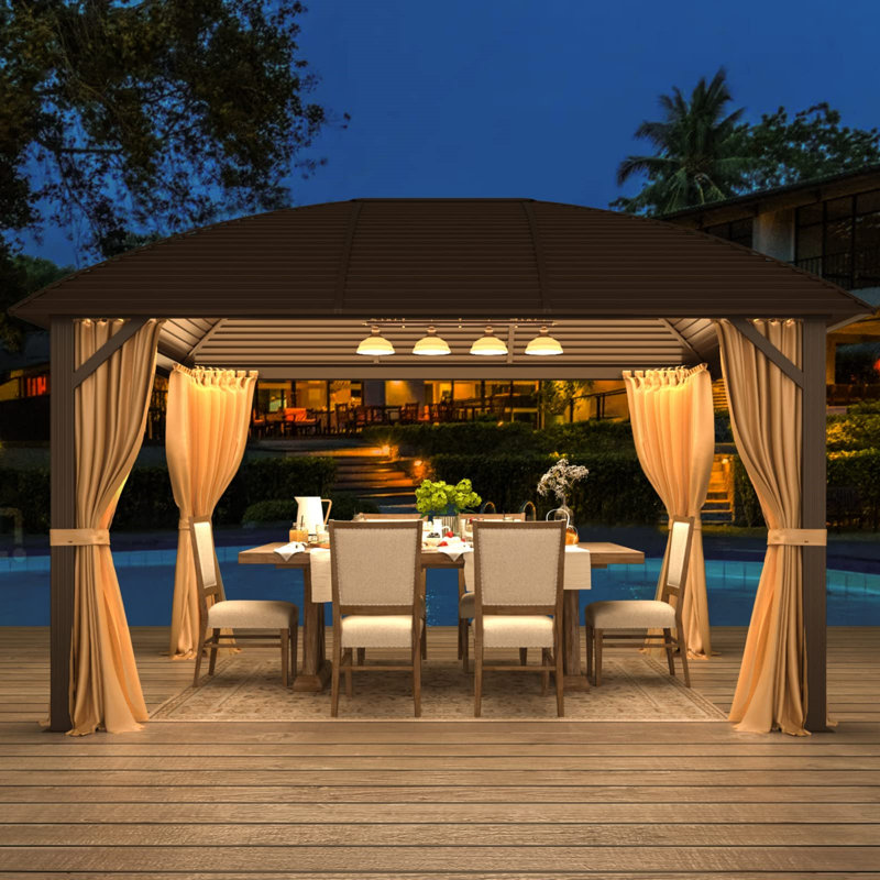 10 Ft. W X 13 Ft. D Aluminum Patio Gazebo