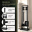 5-Piece Fireplace Tool Set, 30" One-Piece Stand,Black
