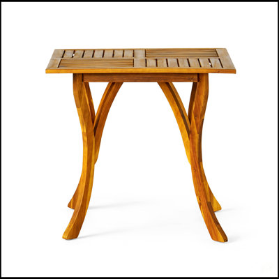 Durable Acacia Wood Square Outdoor Dining Table, Weather-Resistant And Stylish For Patio Or Backyard Use