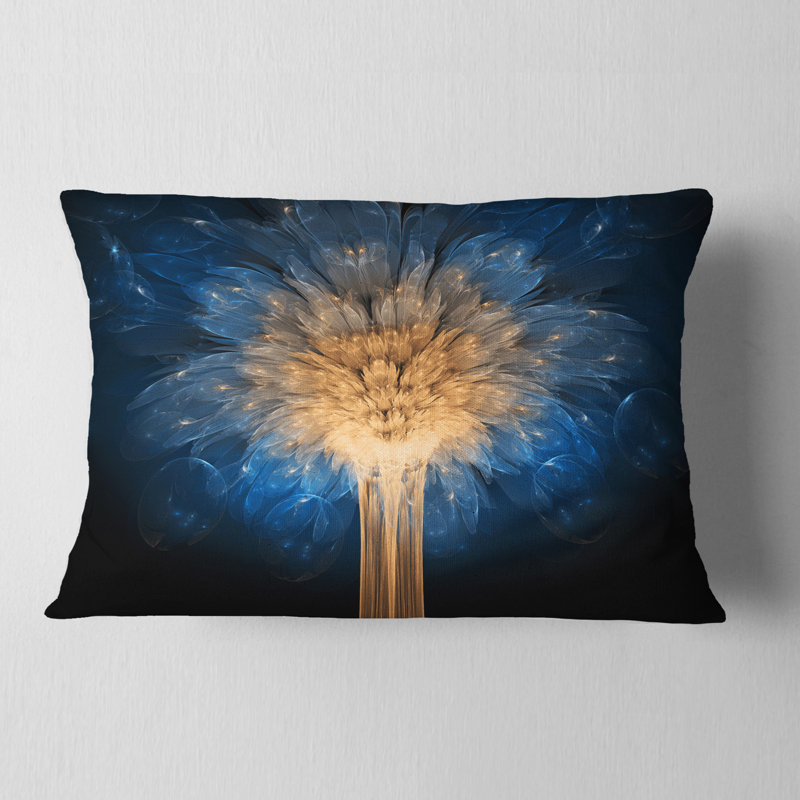 Coussin lombaire à fleurs dragon 3d fractal