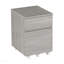 Classeur vertical gris à deux tiroirs avec serrure sécurisée et rangement pour bureau personnel