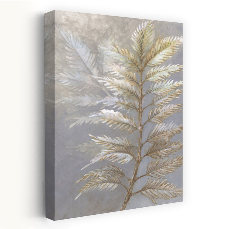 Terre fougère II - art contemporain fougères verdoyantes, H 60 po x l 40 po