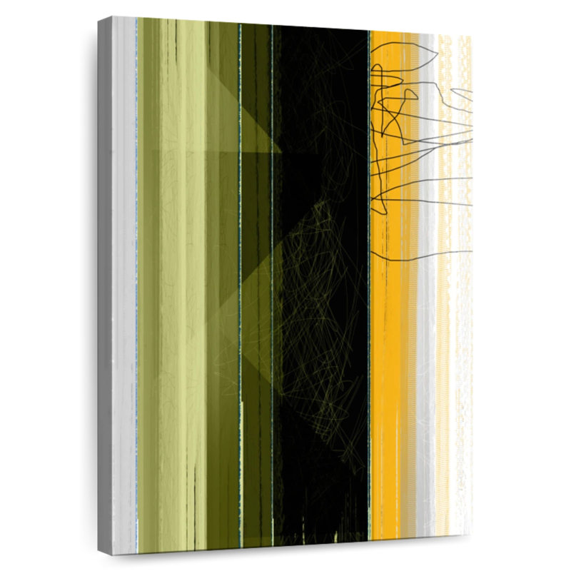 Avery Abstract Green And Yellow, 24" H x 16" W