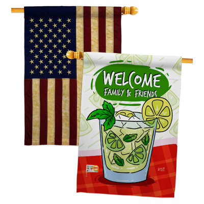 Double Sided 40'' H x 28'' W Polyester House Flag