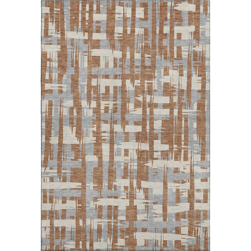 Premium Machine Washable Chelston AMF1849 Stripes Rug, Rectangle 5' x 7'6"