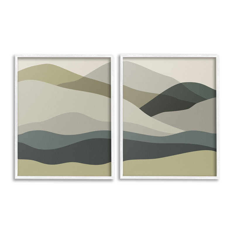 "Modern Green Mountains" par Lil 'Rue 2 - Pièces sur toile