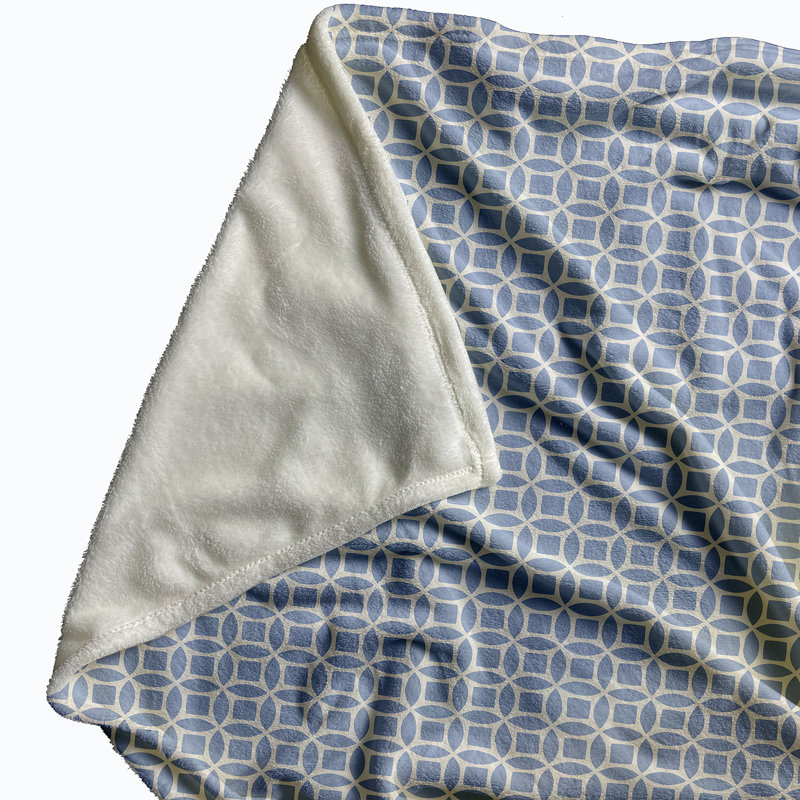 Verena Plain Weave / Muslin Throw Blanket, Blue