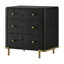 Table de chevet 3 tiroirs noire