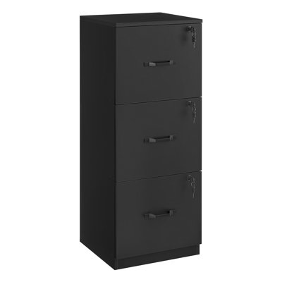 3-Drawer File Cabinet With Lock