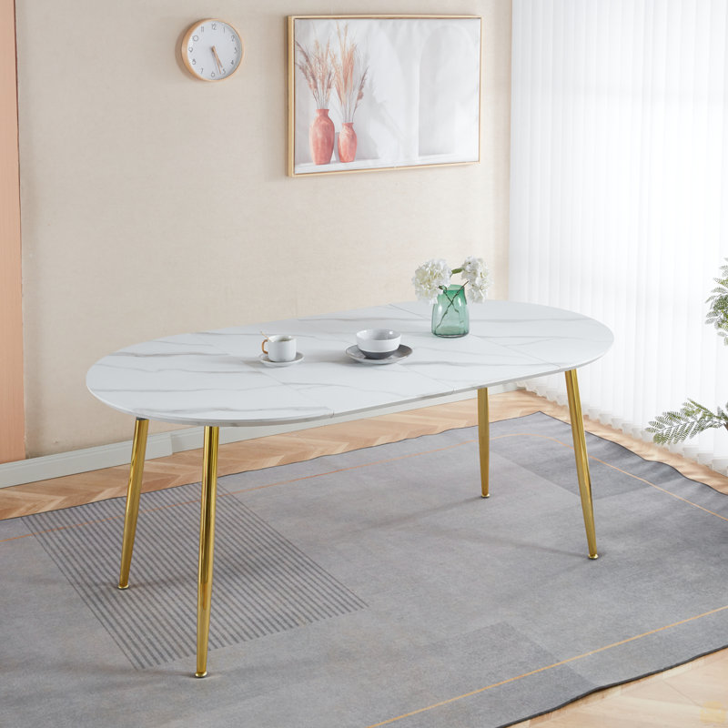 Table extensible, table de salle à manger, table de bureau, table basse, pieds en métal