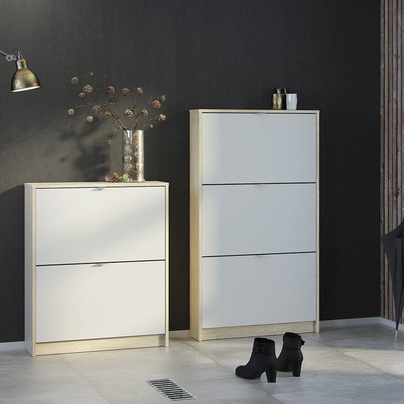 Shoes 6 Pair Shoe Storage Cabinet, White