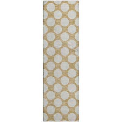 Premium Machine Washable Prisco Gold Rug