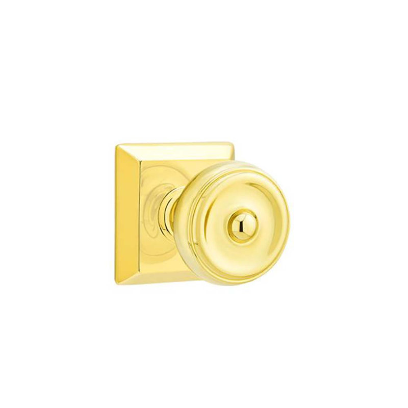 Double Dummy Waverly Knob with Quincy Rose, Bright Brass