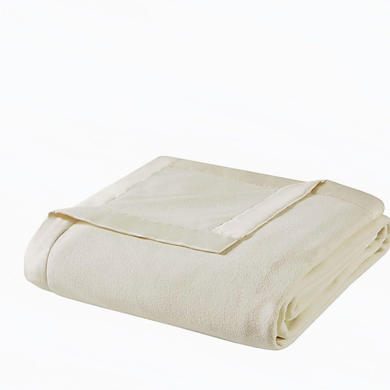 Couverture en micropolaire double / grand, Lit double, Ivoire ivoire