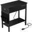 Table de bout avec station de charge, table d'appoint noire avec prises-1270162708
