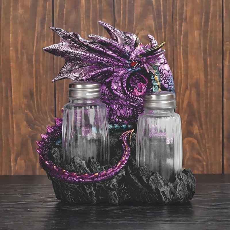 Porte-salière et poivrière 6 po H Dragon