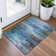 Machine Washable Indoor/Outdoor Xhevrie Blue Rug