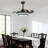 42" Modern Ceiling Fan With Led Light & Remote, Blooth Speaker,  Reversible, 6 Speeds