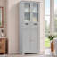 Hunsberger 23.6'' W x 67'' H x 11.8'' D Linen Cabinet with 2 Drawers-777822450