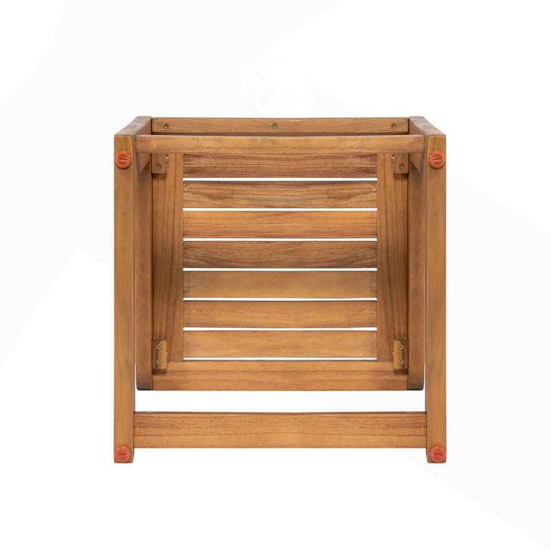 Harry Patio C-Shaped Acacia Wood Side Table