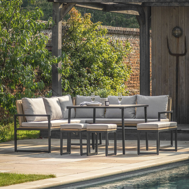 Benjimin 8 - Person Patio Dining Set with Square Table , Cushions Included