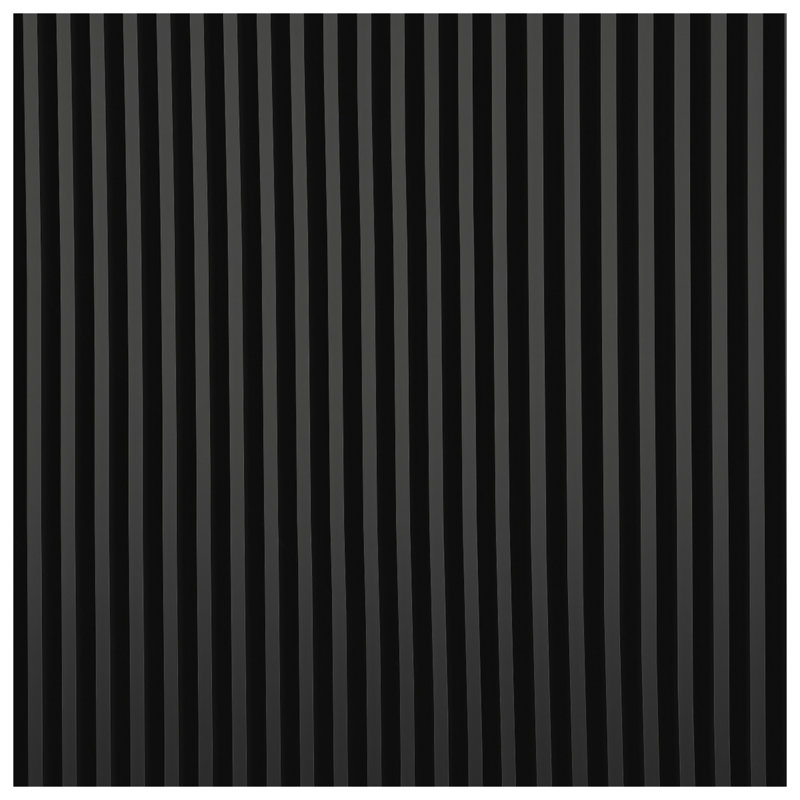 Édredon noir à rayures verticales, Lit simple