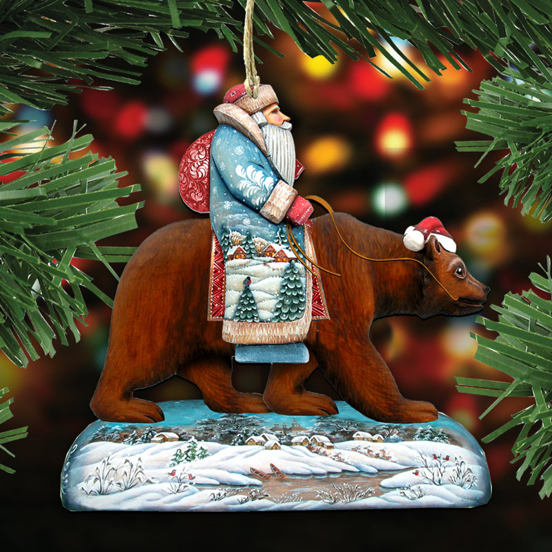 5'' Handmade Wood Holiday Shaped Ornament