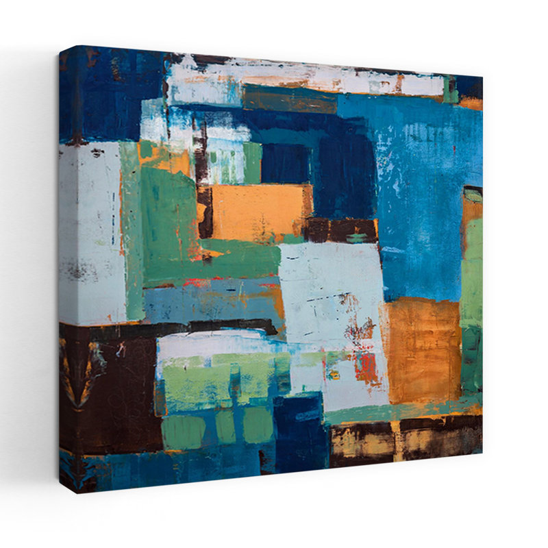 A La Ferme, art contemporain abstrait, H 18 po x l 18 po