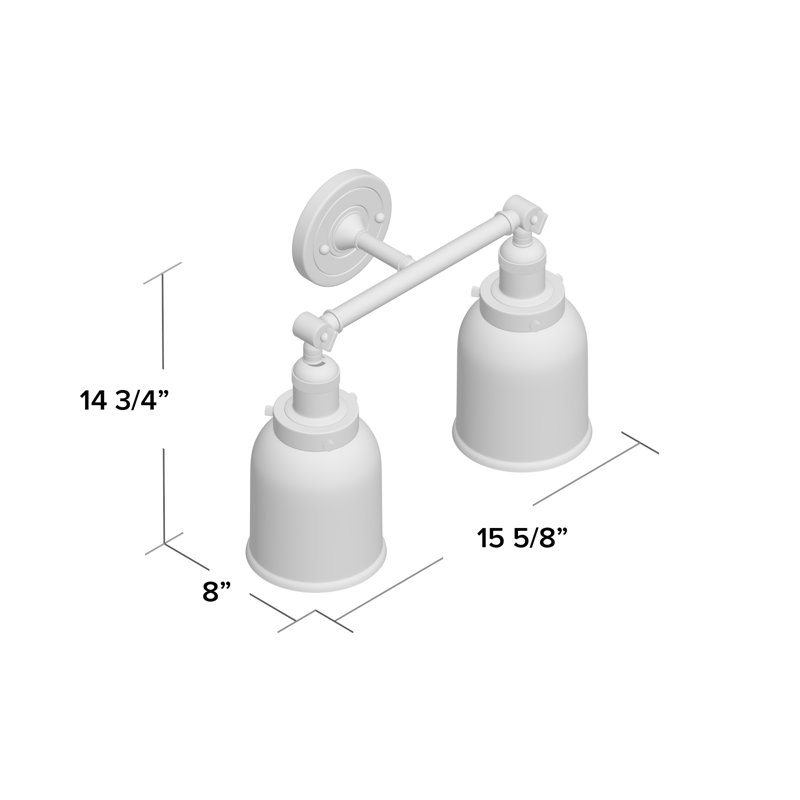 Aloysia 2 - Light Dimmable Vanity Light, Brushed Satin Nickel