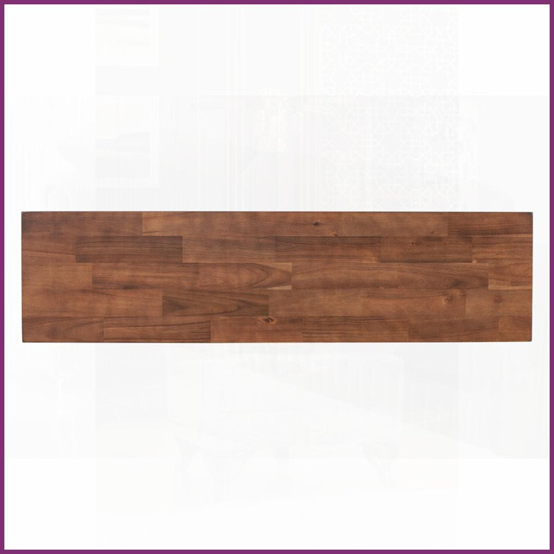 Table basse moderne et rustique avec pieds croisés de 57 po Mirod, Brun
