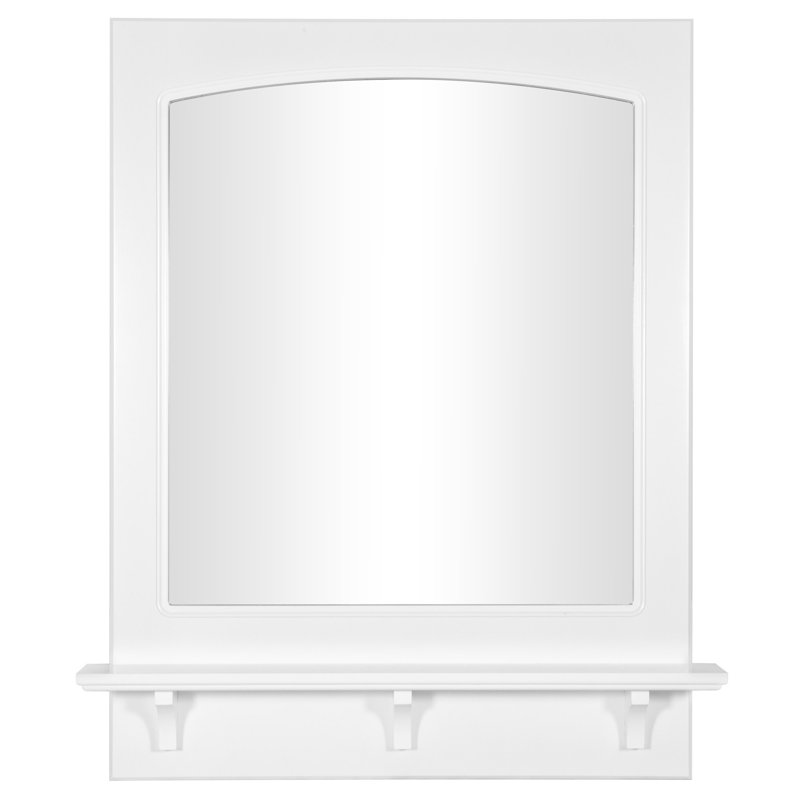 Searle Wood Wall Mirror with Shelves, 31" x 23.75"