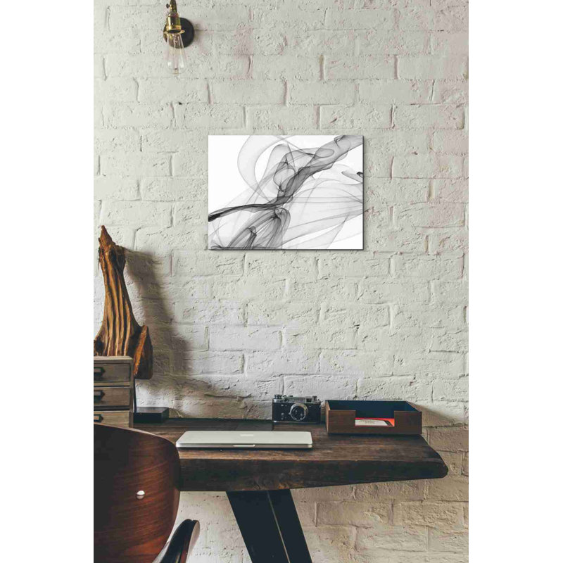 «Abstract Black and White 18-21» par Irena Orlov, art mural sur toile, H 12 po x l 16 po x P 0,75 po