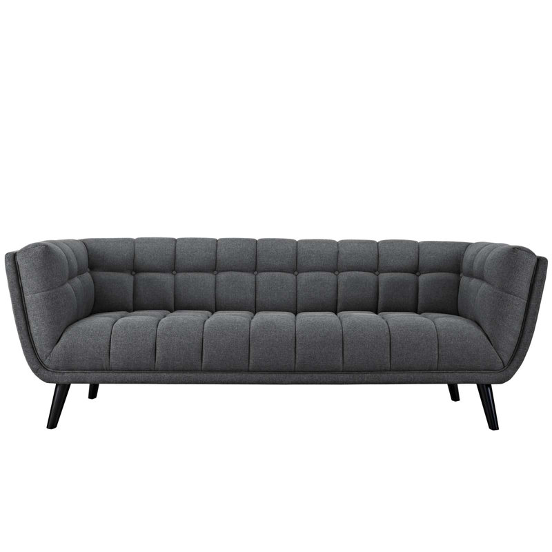 Bestow 86" Tuxedo Arm Sofa, Grey Performance Velvet