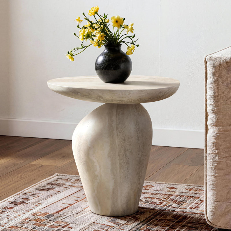 Table d'appoint moderne en fibre de verre