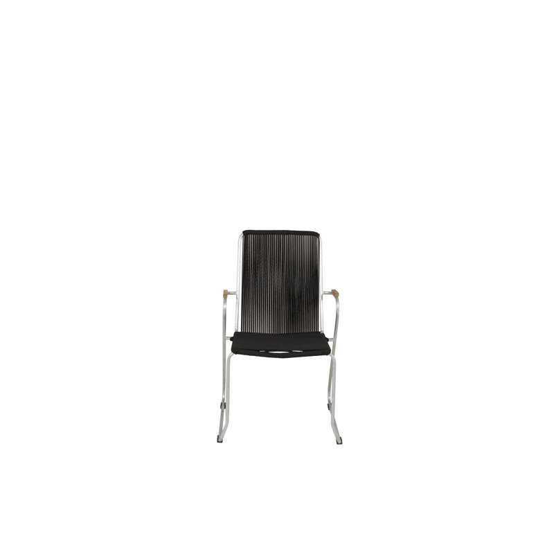 Hyeon Stacking Patio Dining Armchair with Cushion
