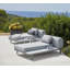 Space 70.9" Wide Outdoor Teak Loveseat with Cushions