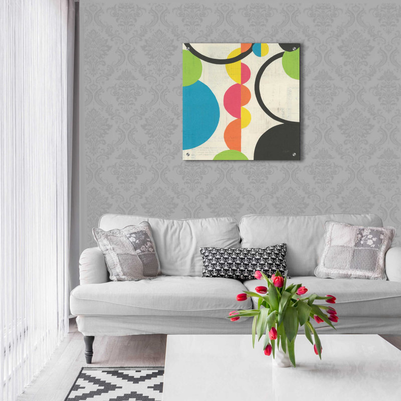 «Roundabout I» par Courtney Prahl, art mural en verre acrylique, H 24 po x l 24 po x P 0,2 po